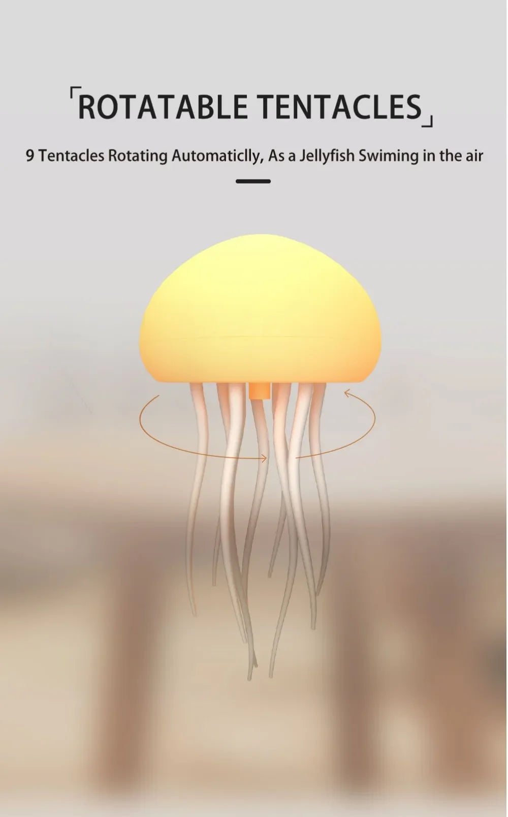 Treslum™ RGB Jellyfish Night Light – Voice Control LED Lamp & Bluetooth Speaker