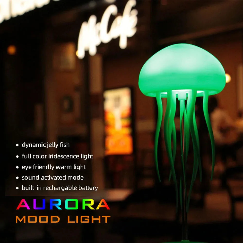 Treslum™ RGB Jellyfish Night Light – Voice Control LED Lamp & Bluetooth Speaker