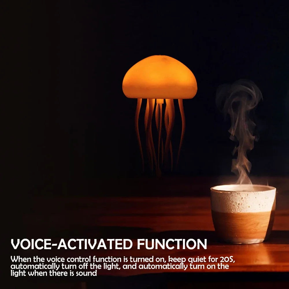Treslum™ RGB Jellyfish Night Light – Voice Control LED Lamp & Bluetooth Speaker