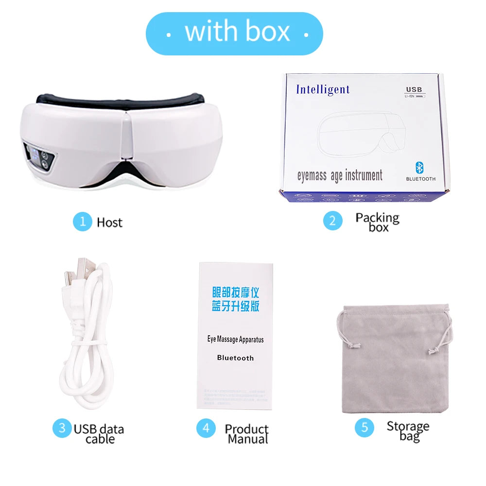 ReluxEye™ 6D Smart Eye Massager with Heat, Vibration & Bluetooth Music – Air Compression Eye Mask for Fatigue, Dry Eyes & Better Sleep