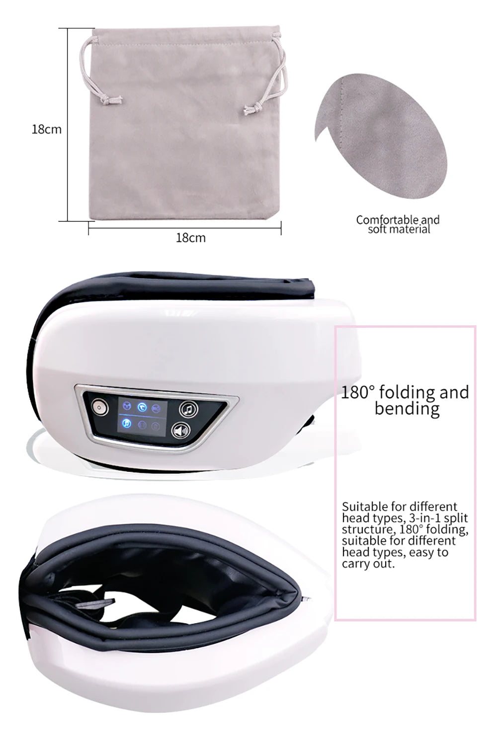 ReluxEye™ 6D Smart Eye Massager with Heat, Vibration & Bluetooth Music – Air Compression Eye Mask for Fatigue, Dry Eyes & Better Sleep