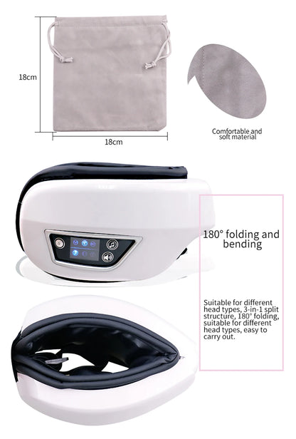 ReluxEye™ 6D Smart Eye Massager with Heat, Vibration & Bluetooth Music – Air Compression Eye Mask for Fatigue, Dry Eyes & Better Sleep