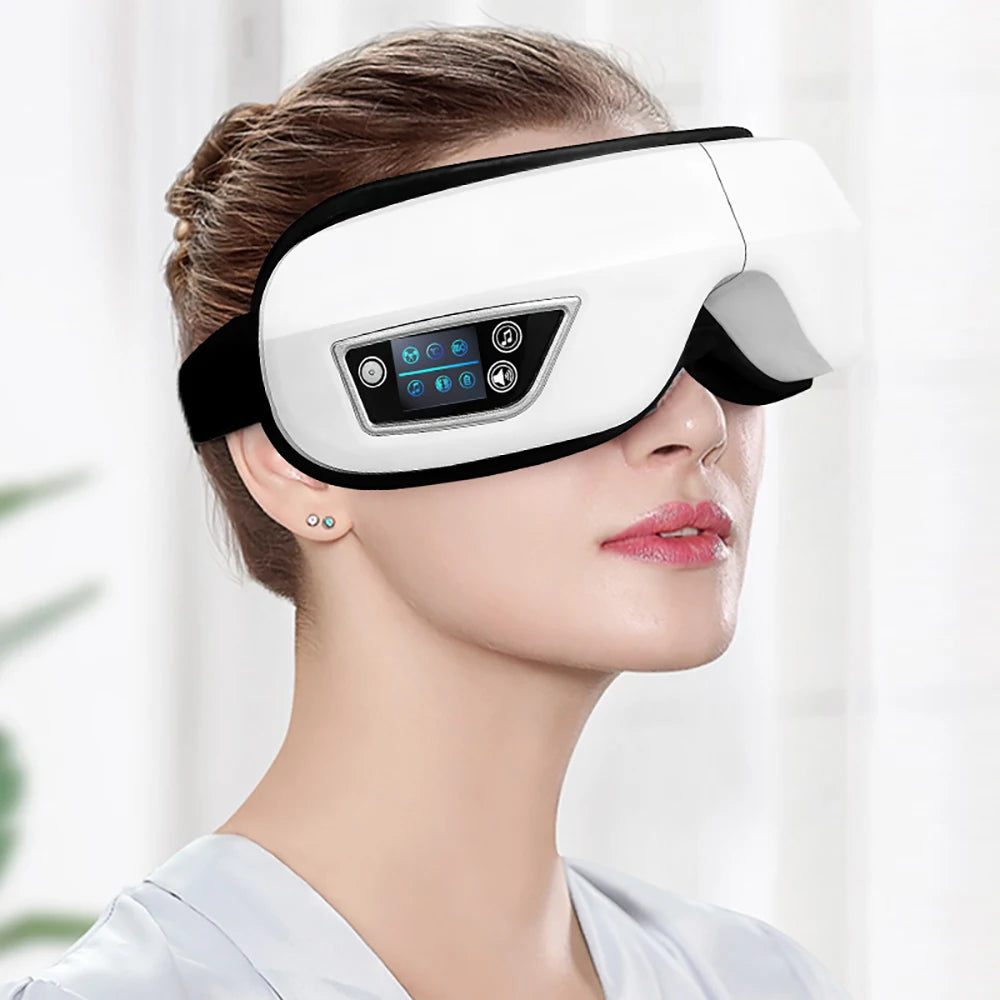 ReluxEye™ 6D Smart Eye Massager with Heat, Vibration & Bluetooth Music – Air Compression Eye Mask for Fatigue, Dry Eyes & Better Sleep