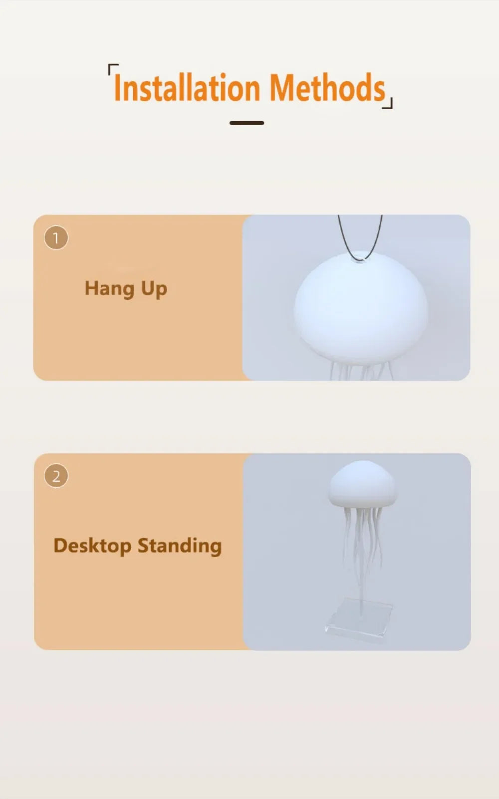 Treslum™ RGB Jellyfish Night Light – Voice Control LED Lamp & Bluetooth Speaker