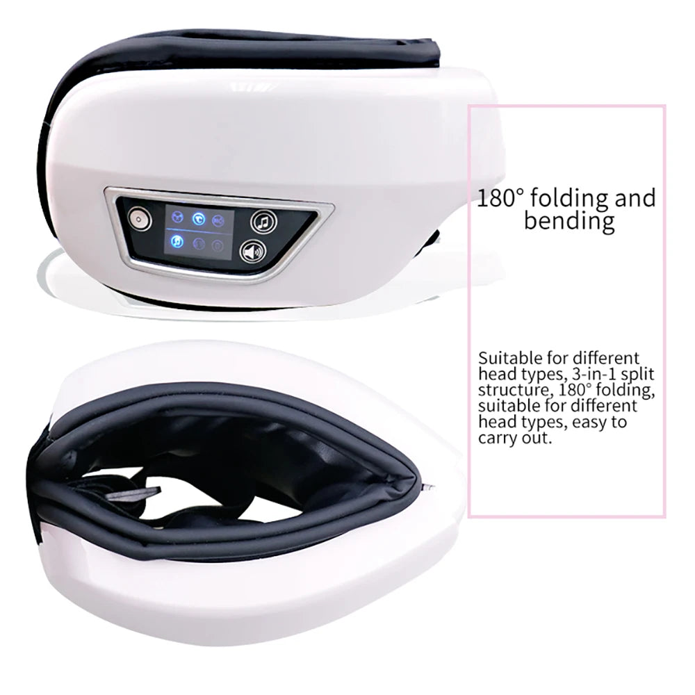 ReluxEye™ 6D Smart Eye Massager with Heat, Vibration & Bluetooth Music – Air Compression Eye Mask for Fatigue, Dry Eyes & Better Sleep