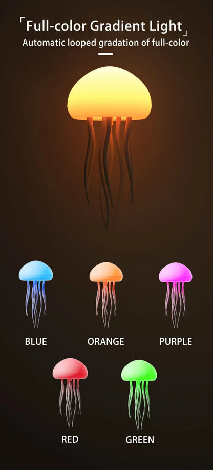 Treslum™ RGB Jellyfish Night Light – Voice Control LED Lamp & Bluetooth Speaker