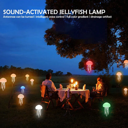 Treslum™ RGB Jellyfish Night Light – Voice Control LED Lamp & Bluetooth Speaker